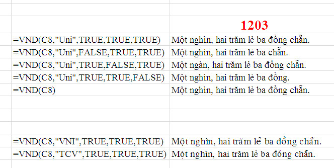 Dùng hàm để chuyển số tiền thành chữ trong Excel