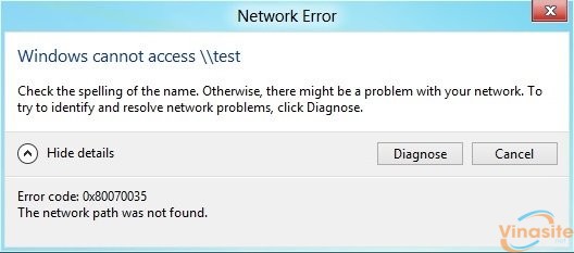 Fix Error code 0x80070035 The network path was not found