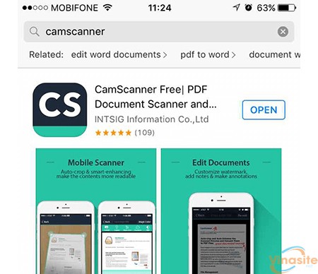 Scan tài liệu với CamScanner