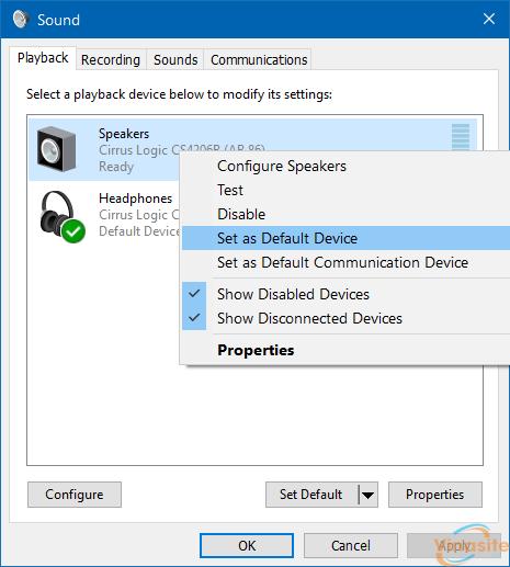 use speaker and headphone at the same time in Windows 10 step2
