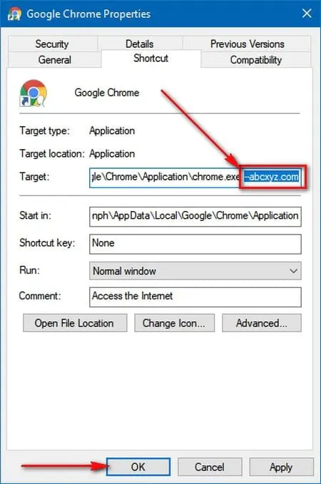 Chặn trình duyệt Chrome mở website không mong muốn