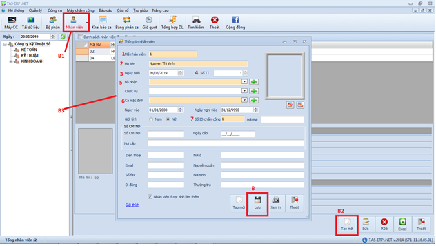 Hướng dẫn sử dụng phần mềm TAS ERP