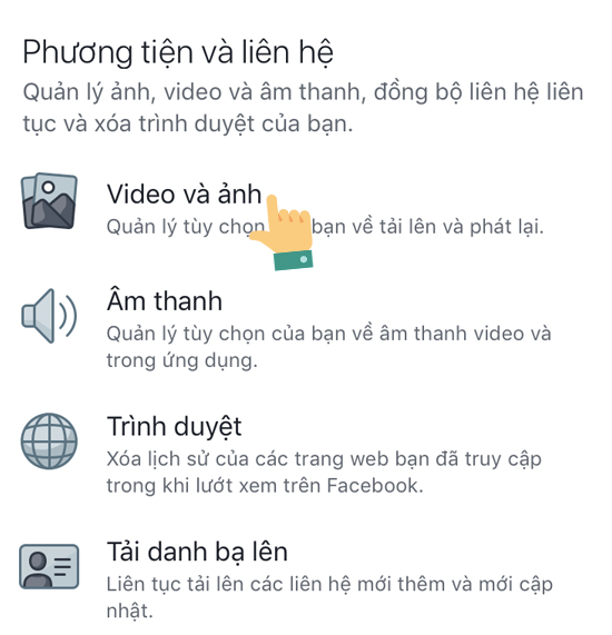 Tắt tự động phát video facebook