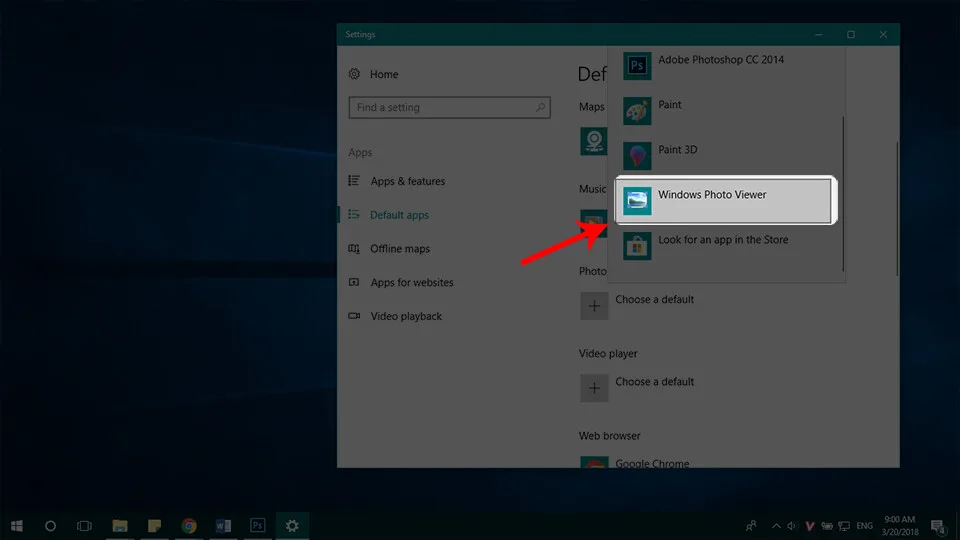 Khôi phục trình xem ảnh Windows Photo Viewer