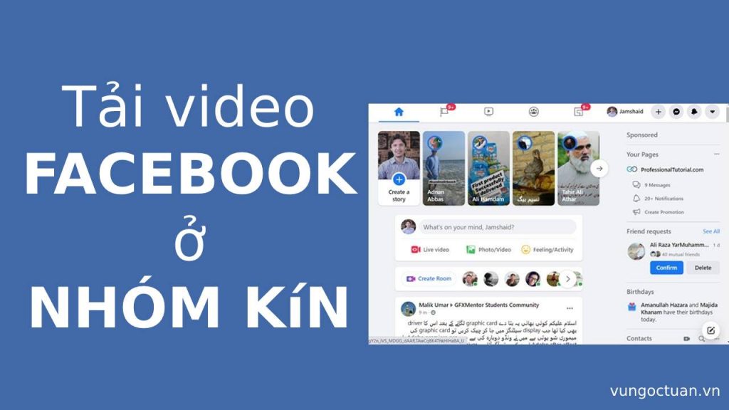 Tải video Facebook nhóm kín
