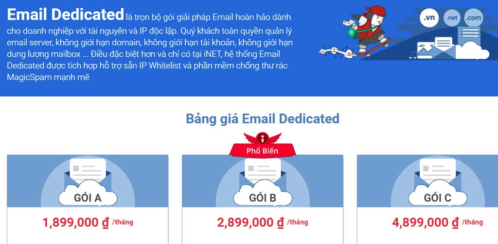 Dịch vụ mail đeicated