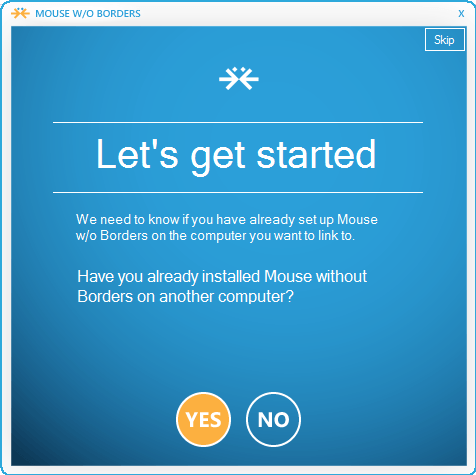 Trên máy tính thứ hai, khởi chạy Mouse without Borders và chọn tùy chọn Yes.