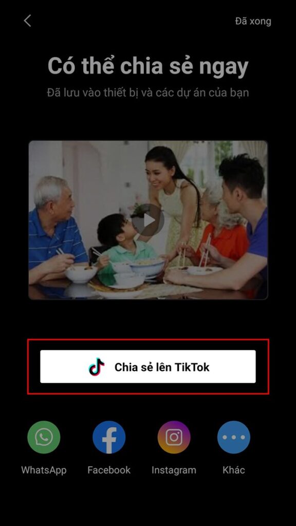 Chọn Chia sẻ lên TikTok