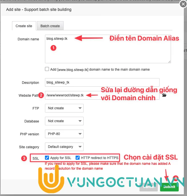 Hướng dẫn cấu hình Domain Alias trên aaPanel