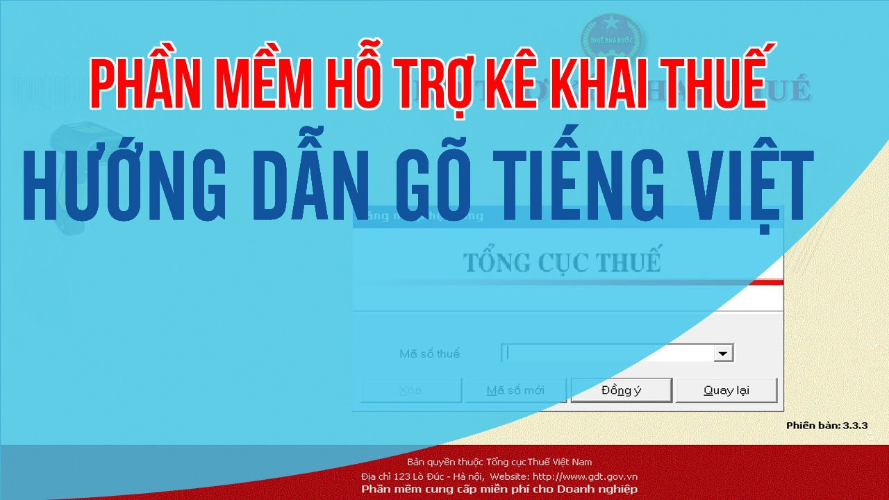 HTKK lỗi không gõ được Tiếng Việt có dấu