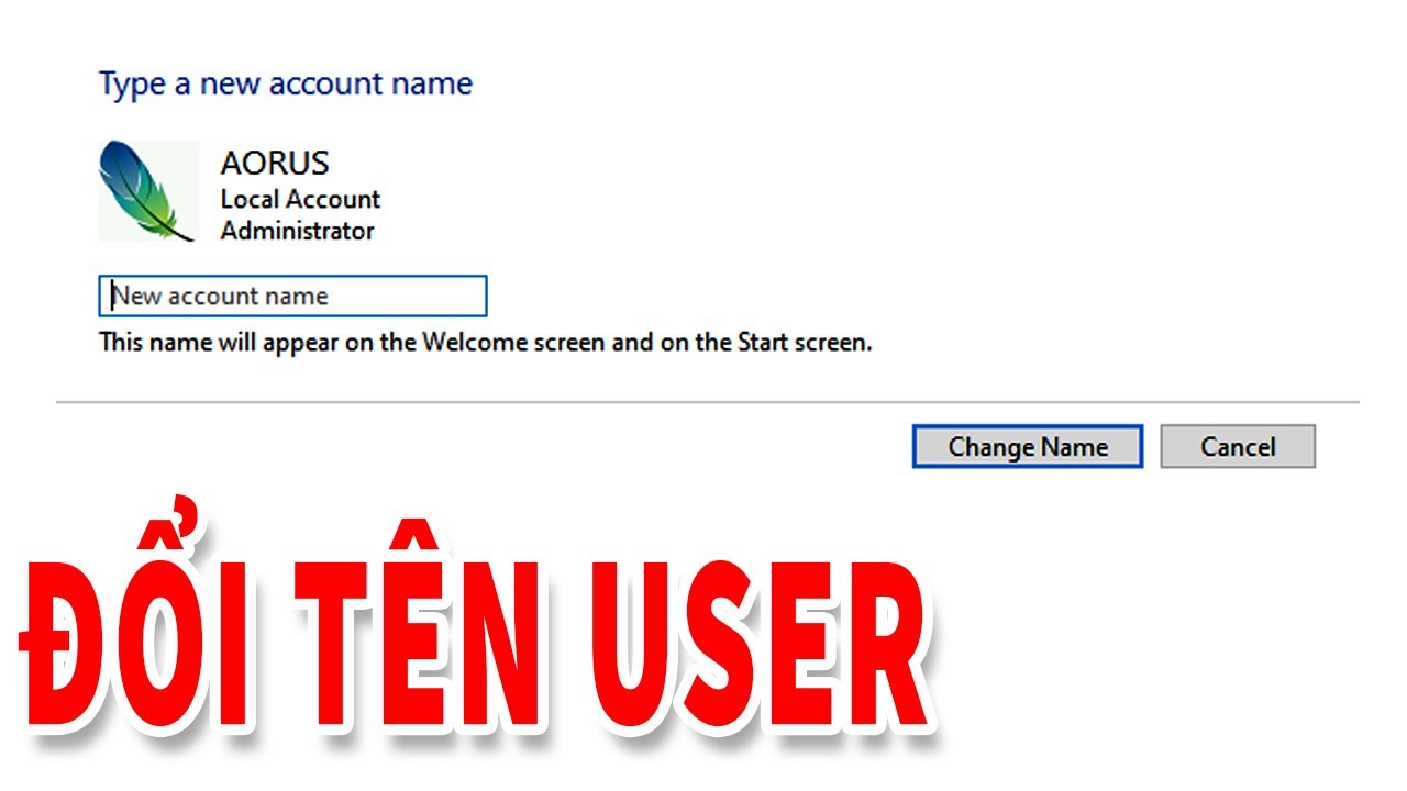 Cách thay đổi username trong Windows 11