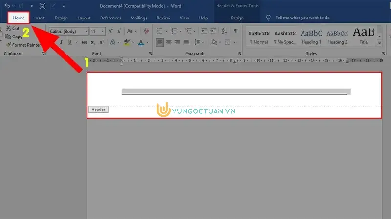 Cách tạo 2 đường gạch ngang ở Header và Footer trong Word