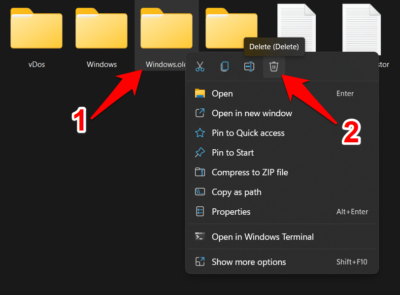 tat tan tat cach xoa thu muc windows old tren windows 11 jcr3