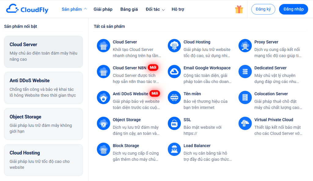 CloudFly – Dịch vụ Cloud Server hiệu năng cao thanh toán theo giờ