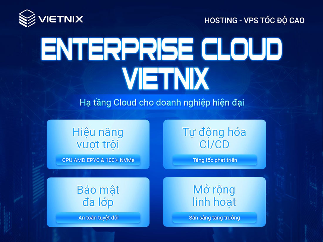 Vietnix Enterprise Cloud giúp doanh nghiệp tối ưu vận hành – tăng trưởng tối đa
